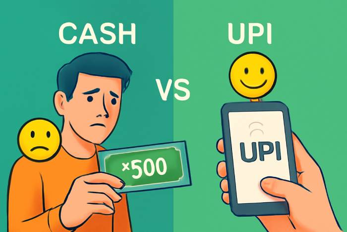 cash vs upi