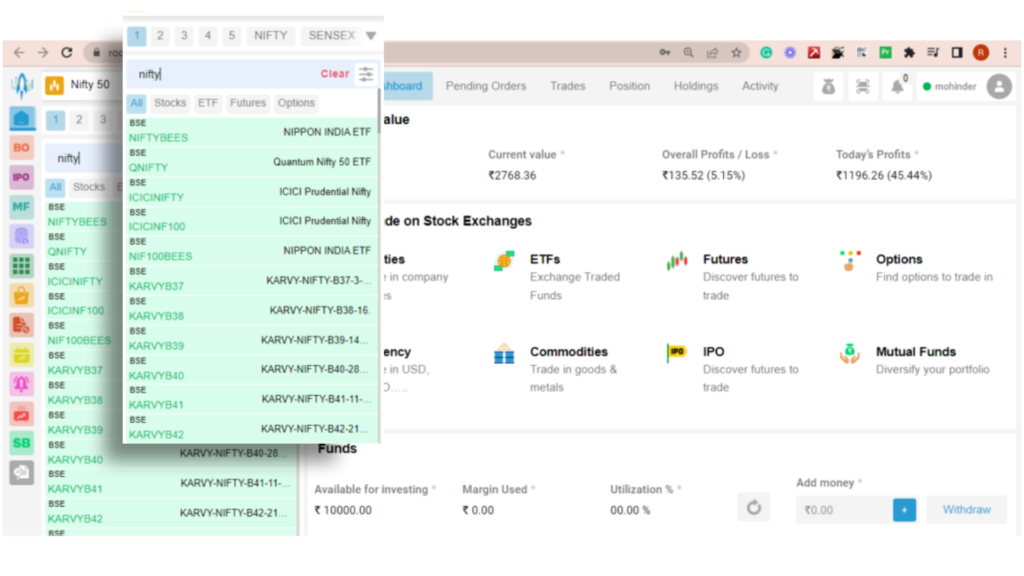 web trading platform